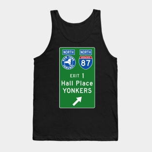 New York Thruway Northbound Exit 1: Hall Place Yonkers Tank Top